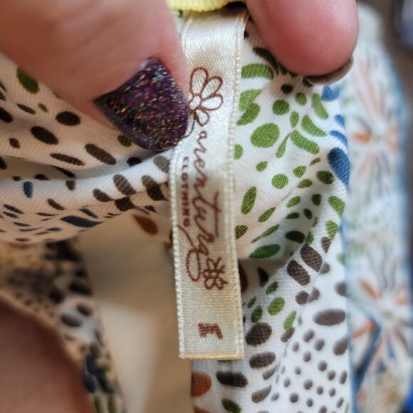 Aventura- Women's multi-color pattern organic cotton dress- size Medium - Picture 7 of 8